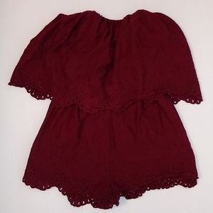 H&M Maroon Romper Size 4